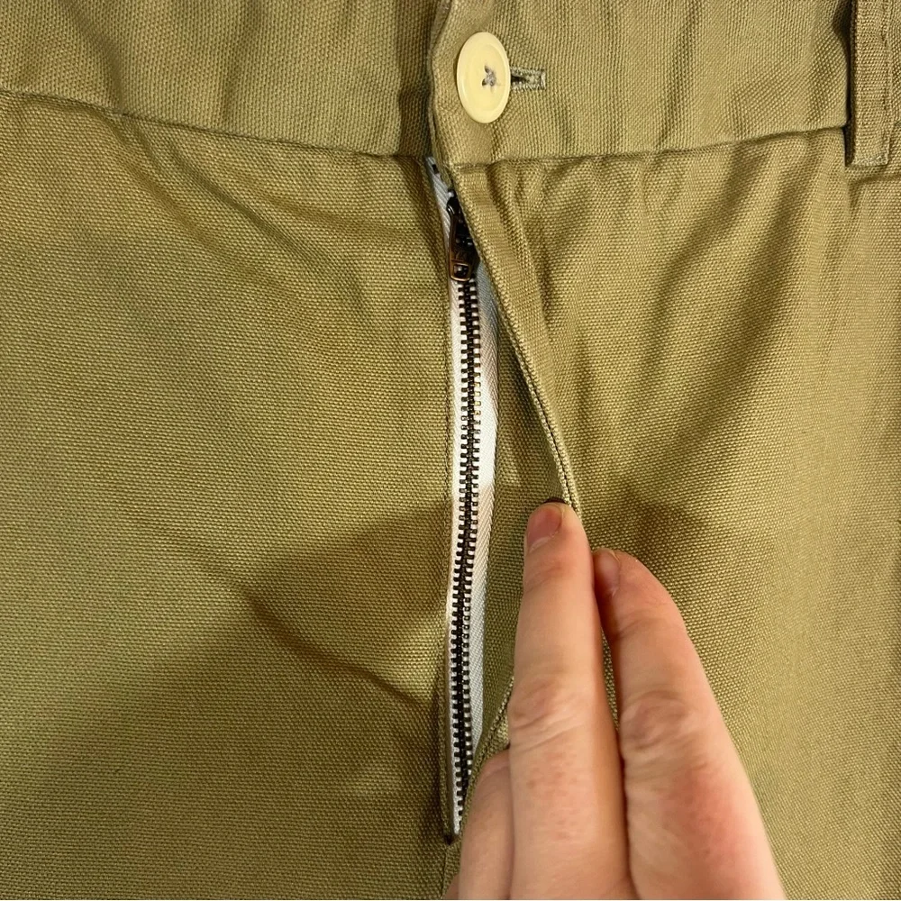 ESBY Apparel 100% Cotton Canvas Tapered High Waisted Pants Utility Womens Sz 34